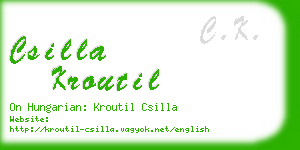 csilla kroutil business card